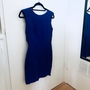 Boulee ▪️ royal blue silk cutout back dress